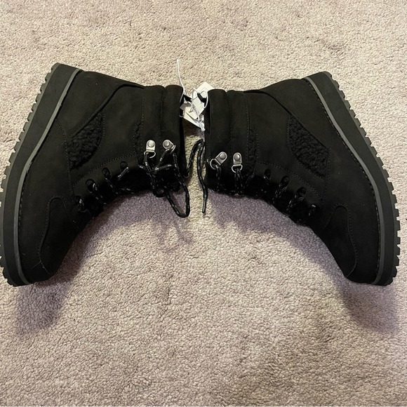 Old Navy Faux Suede Hiking Boots - Picture 4 of 8